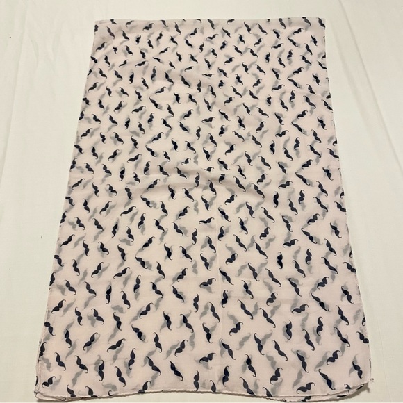 Mustache Print Scarf 64” x 21” - Picture 6 of 10